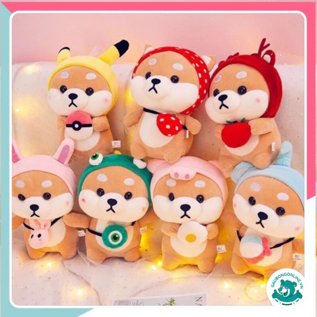 [Mã LIFESPIKE19 giảm 10% đơn 99K] Chó bông Shiba Cosplay siêu cute 40 cm