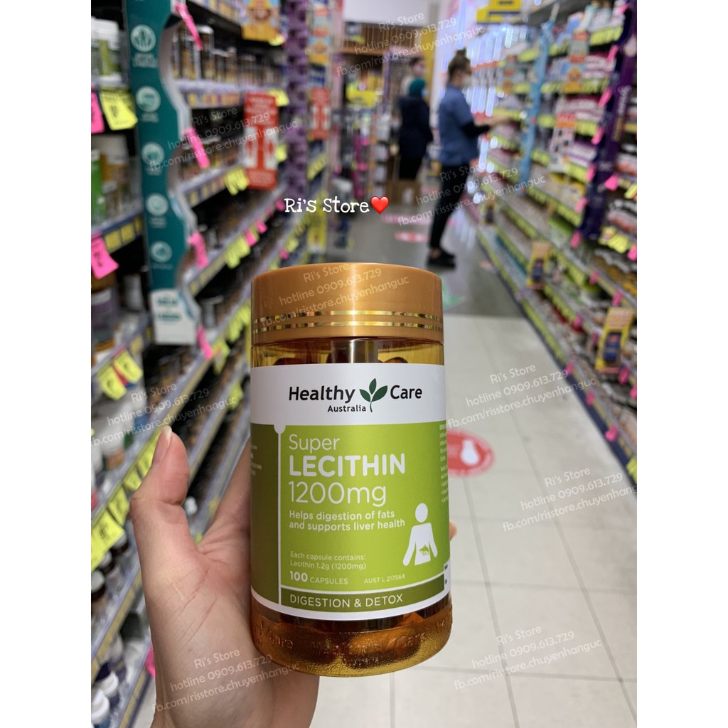 Ri's Store - Mầm Đậu Nành Healthy Care Super Lecithin 1200mg Lọ 100 Viên Của Úc