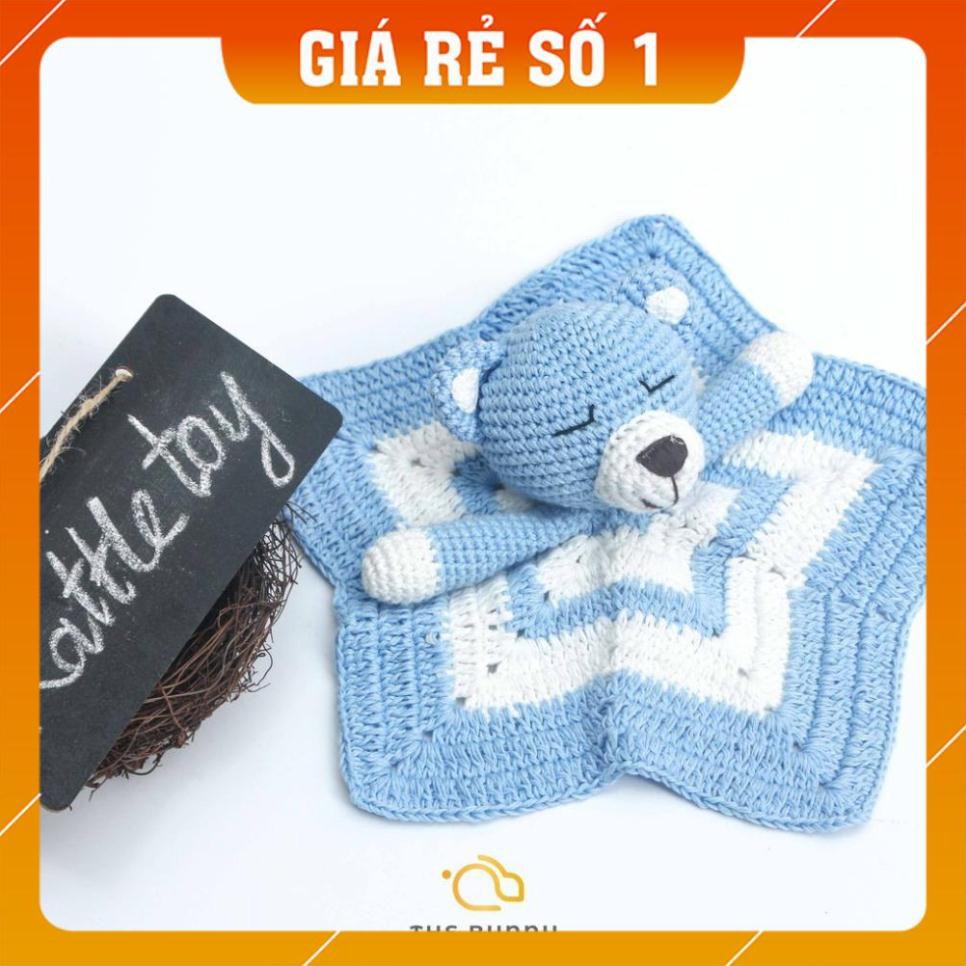 [The Bunny] [Xả Hàng] Chăn gấu ngủ xanh - Quà cho bé - Đồ trang trí phòng ngủ của bé