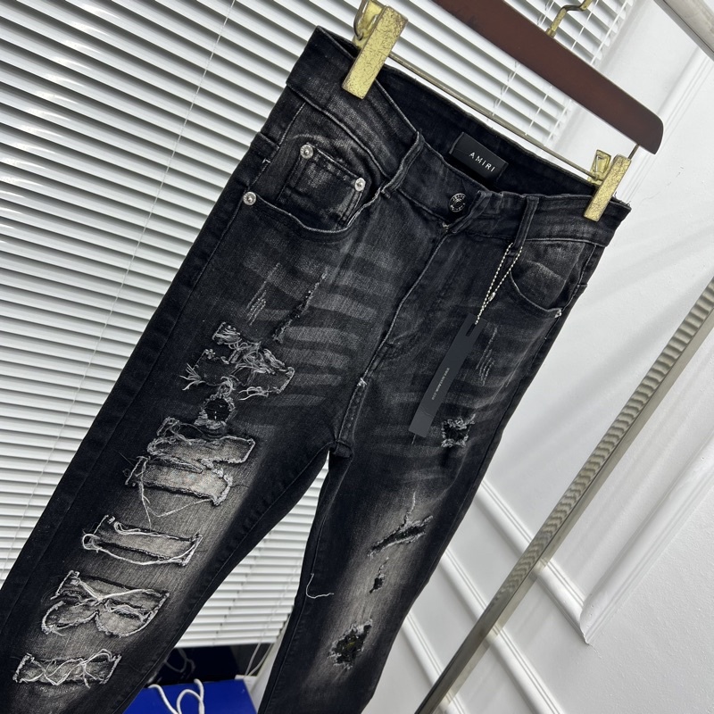 Quần bò AMIRRII chữ trần chỉ dọc cực chất ảnh thật kèm video tại shop