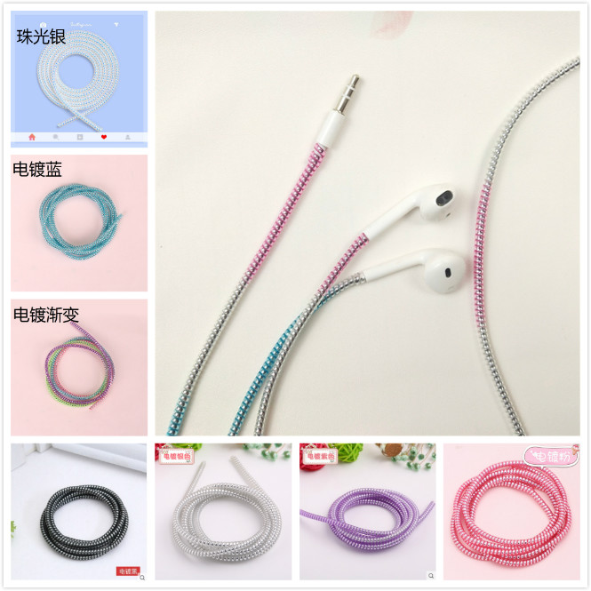 Cáp Sạc Qipin Mạ Điện Dài 1.4m Với 7 Màu Lựa Chọn