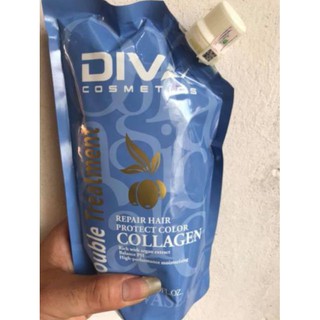 Hấp Phủ Lụa Diva Collagen- Phục Hồi Tóc Hư Tổn 500ML