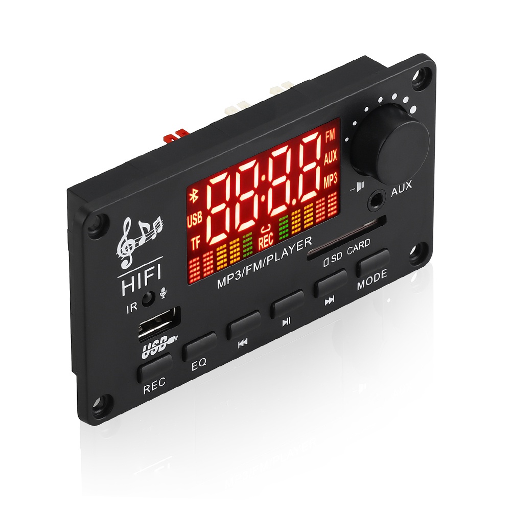 Bộ Khuếch Đại Âm Thanh MP3 2 * 50W 7-22V Bluetooth 5.0 Màn Hình Lớn Có Cổng USB Cho Loa / Xe Hơi