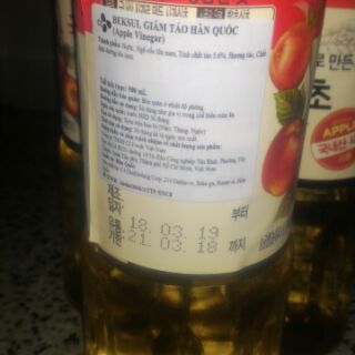 Giấm táo hàn quốc 500ml