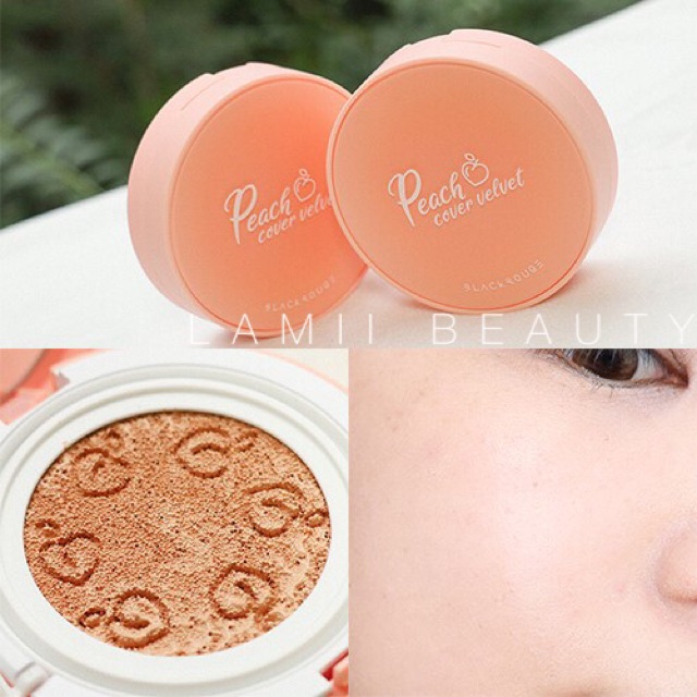 Phấn nước BLACK ROUGE PEACH COVER VELVET CUSHION