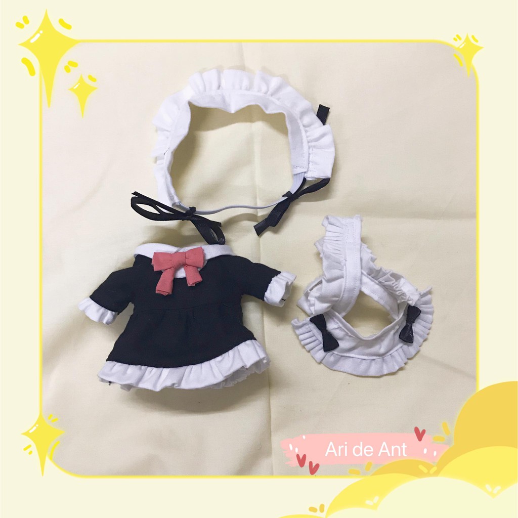 Áo đầm maid cho doll Twisted Wonderland, Kpop doll, Nuistar, Prince Cat, Nitotan, Chibigurumi