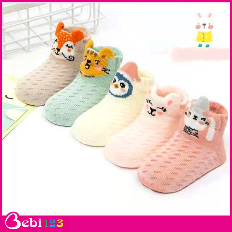 Set 5 đôi tất vớ hình thú màu sắc sinh động cho bé