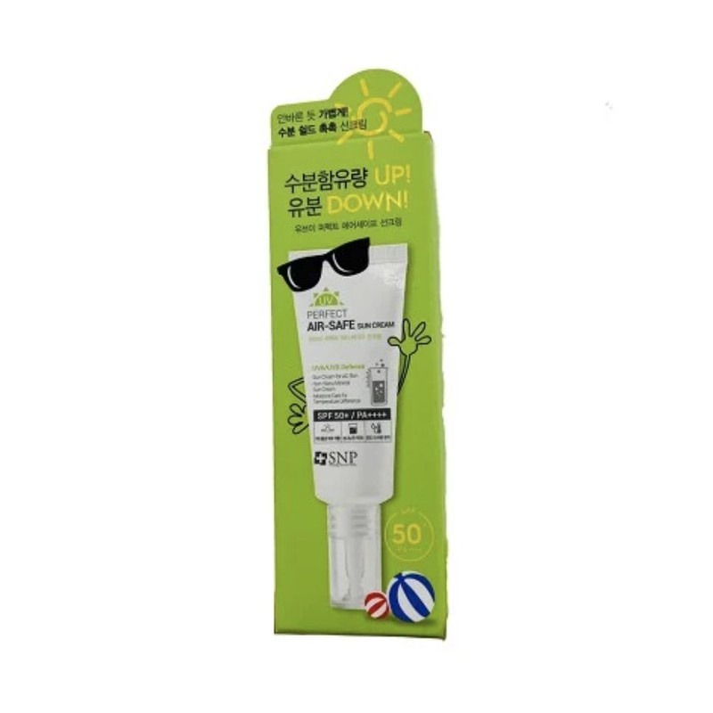 Kem Chống Nắng Trà Xanh SNP UV Perfect Air Safe Sun Cream SPF50+ Chống Nắng Vật Lý Bằng Non-Nano Cấp Ẩm Dưỡng Sáng Da