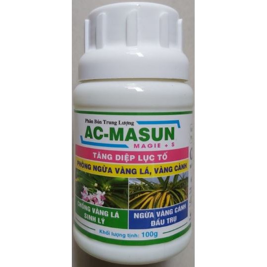 Phân bón trung lượng AC MASUN hũ 100gr cung cấp manhe Sunphat làm tăng diệp lục tố ( magie ma nhê )