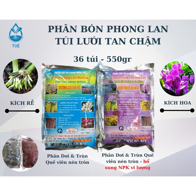 Phân bón hoa lan kích thích ra hoa và dưỡng cây ra rể tan chậm