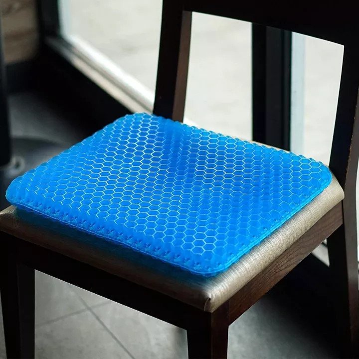 Đệm Ngồi 2 Lớp Gel Tổ Ong 3D Thoáng Khí Cho Người Ngồi Lâu, Nệm Ngồi Ghế Văn Phòng Lót Xe Hơi Bàn Làm Việc