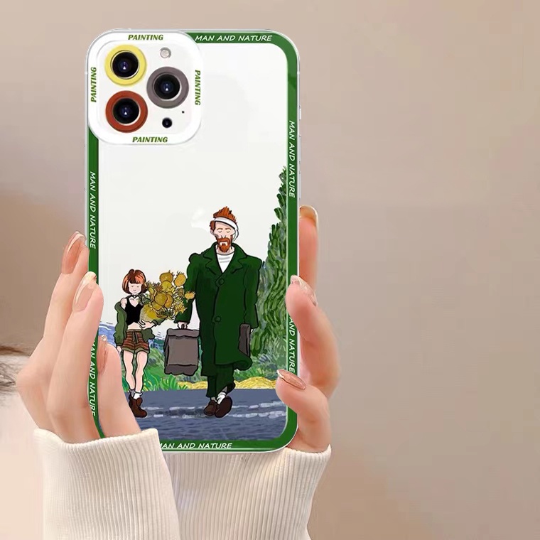 Mới Ốp Điện Thoại TPU Silicon Mềm Trong Suốt In Họa Tiết Thời Trang Dành Cho iPhone 11 13 12 Pro MAX XR X XS MAX 7 8 Plus 6 6s Plus