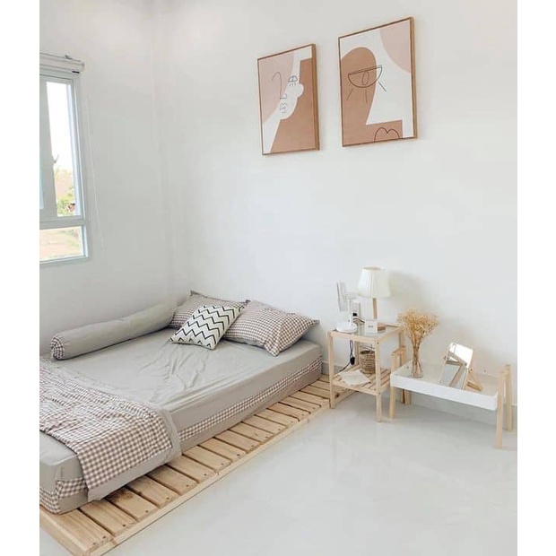 Kệ Gỗ Tab Đầu Giường Có Mặt Kính Chuyên Decor_Kệ gỗ Tab đầu giường