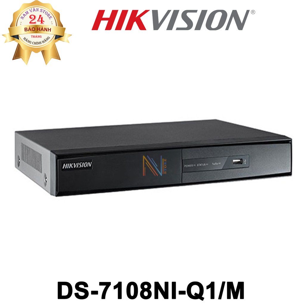 Đầu ghi hình camera IP 8 kênh, vỏ sắt HIKVISION DS-7108NI-Q1/M(hàng chính hãng)