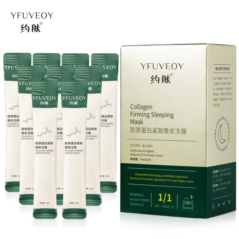 Mặt Nạ Ngủ Collagen trắng sáng da, Đàn Hồi, Giảm Nếp Nhăn, Tái Tạo Da | BigBuy360 - bigbuy360.vn