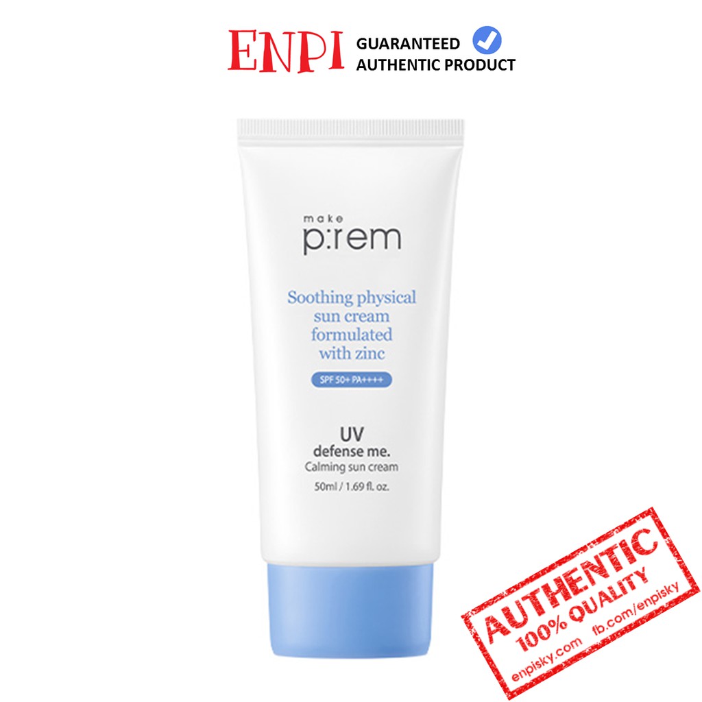 Kem chống nắng cho da nhạy cảm Make P:rem UV Defense Me. Calming Sun Cream SPF 50+