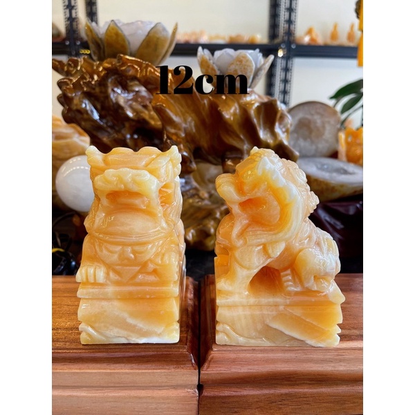 Cặp Kỳ Lân Đá Ngọc Hoàng Long Phong Thuỷ