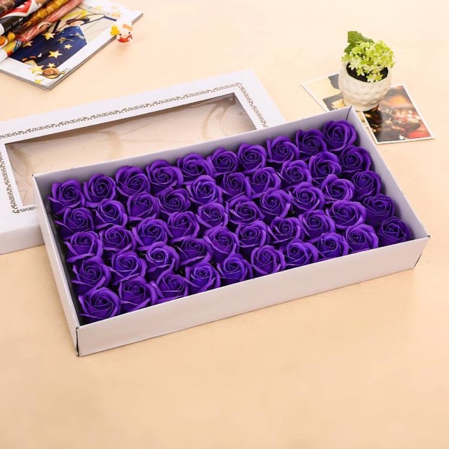 Sỉ Hộp 50 bông hoa sáp loại đẹp.