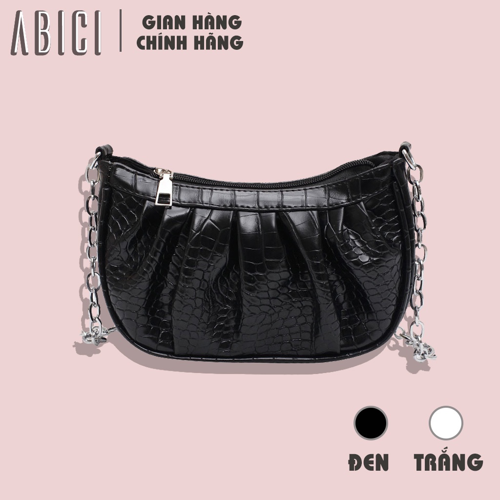 Túi kẹp nách dây xích ABiCi Túi xách đeo chéo nữ da cao cấp đẹp phong cách Hàn Quốc đi chơi dự tiệc - ABC19
