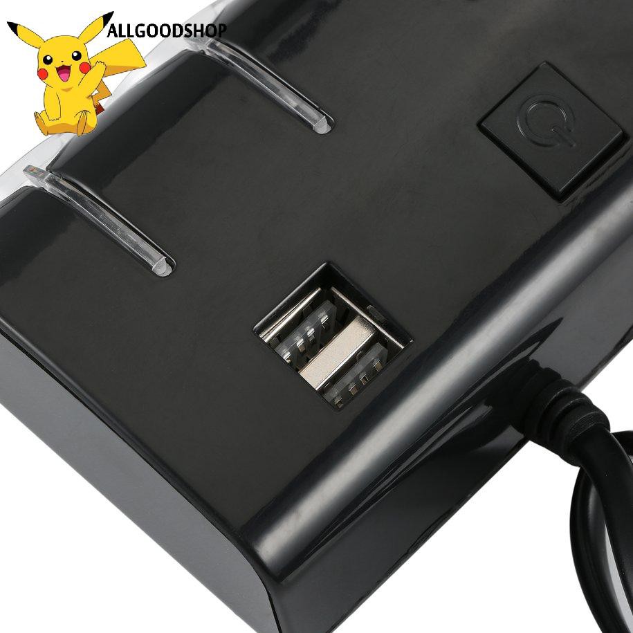 111all} 1.2A Dual USB DC Car Charger With 3 Way Multi Socket Car Cigarette Lighter