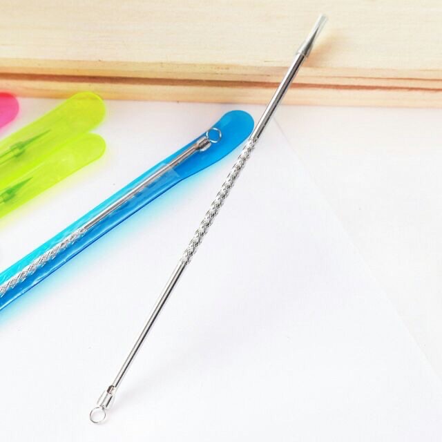 Cây nặn mụn 2 đầu loại 1 - cây nặn mụn inox có vỏ nhựa | BigBuy360 - bigbuy360.vn