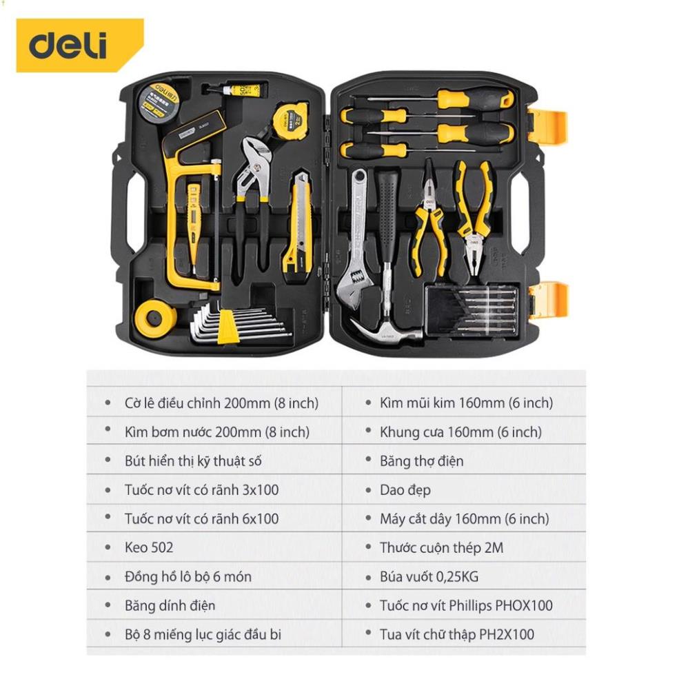 [LIFEDL157] Bộ Dụng Cụ Sửa Chữa Deli 30 Chi Tiết Đa Năng - Chất Liệu Cao Cấp - Sử Dụng Nhiều Mục Đích - DL5964 .