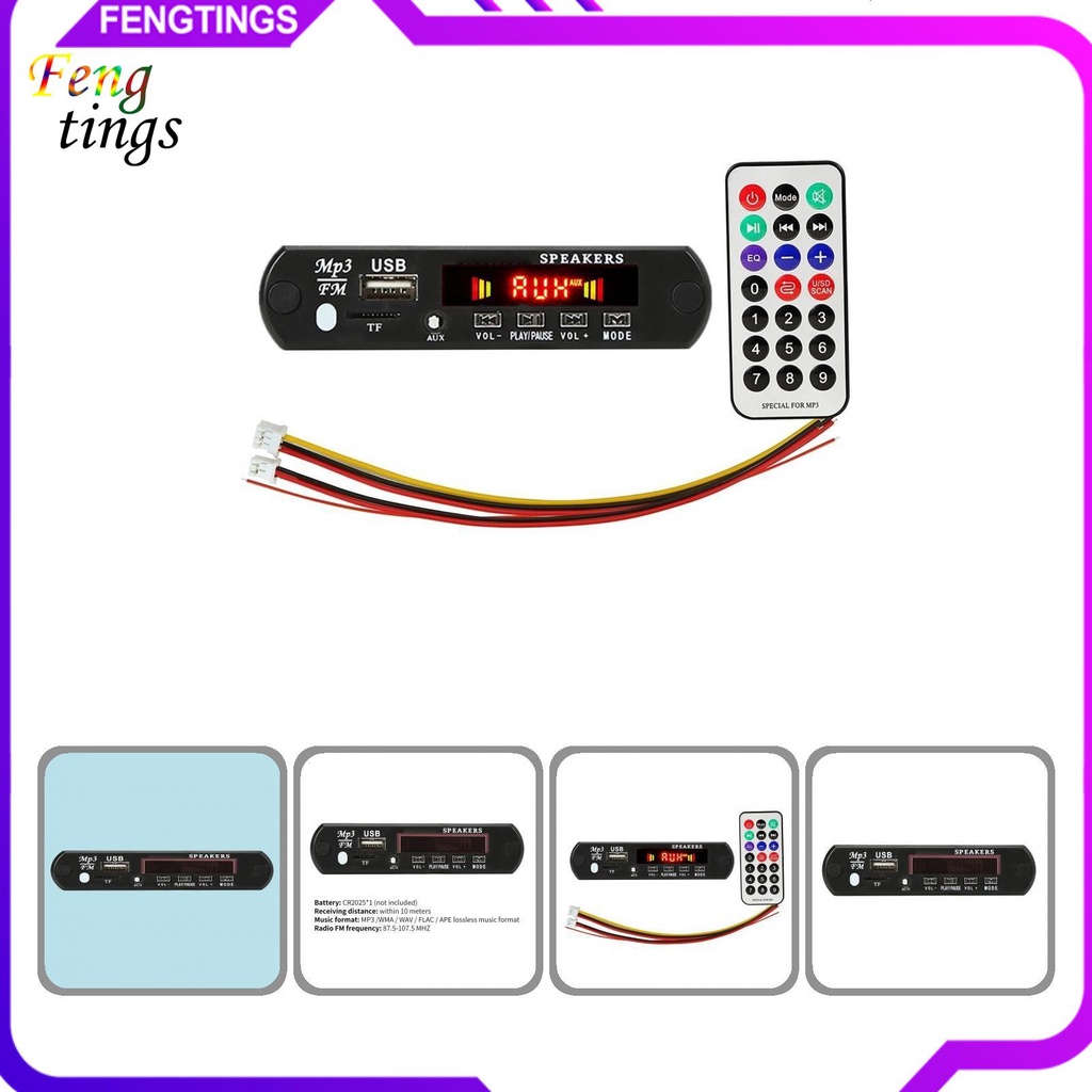 Bảng mạch giải mã âm thanh bluetooth 5.0 kèm điều khiển từ xa cho loa xe hơi