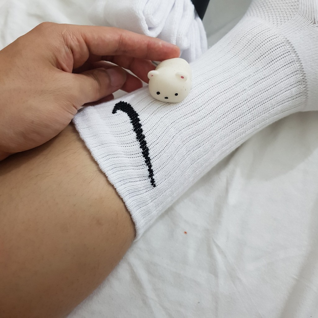 Pack 3 đôi tất thể thao Nike DRI FIT cao cổ trắng - Free ship + Quà tặng Loved socks by TatsTats.vn