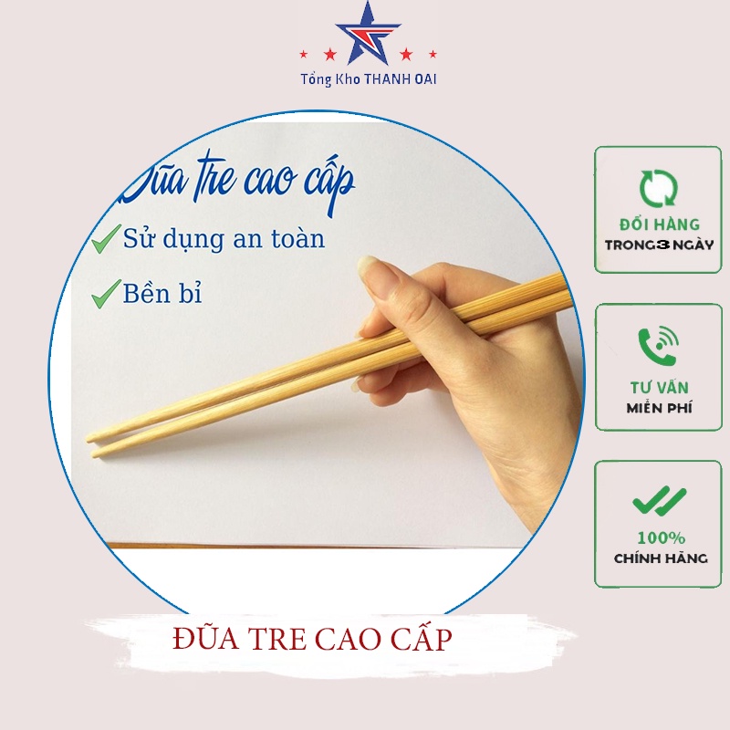 Đũa tre cao cấp PHULV set 10 đôi MUL63