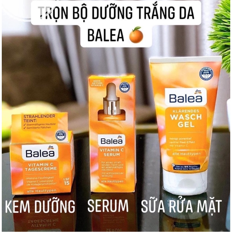 [Mẫu mới nhất] Kem dưỡng trắng da Balea Vitamin C ban ngày của Đức