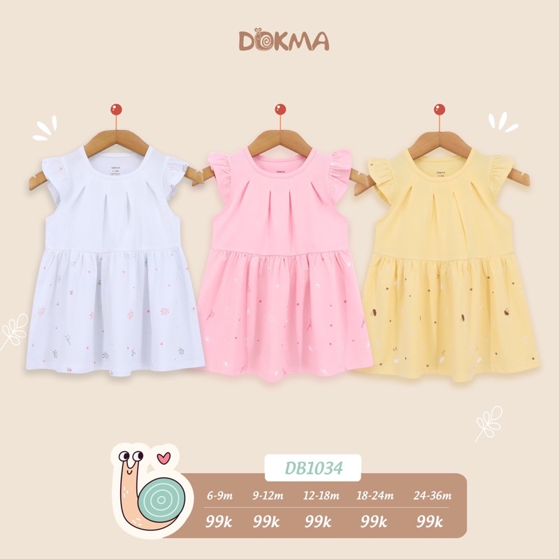 Bộ cao cổ - bộ cổ 3cm - Váy sát nách bé gái Dokma DB1034  DB1873