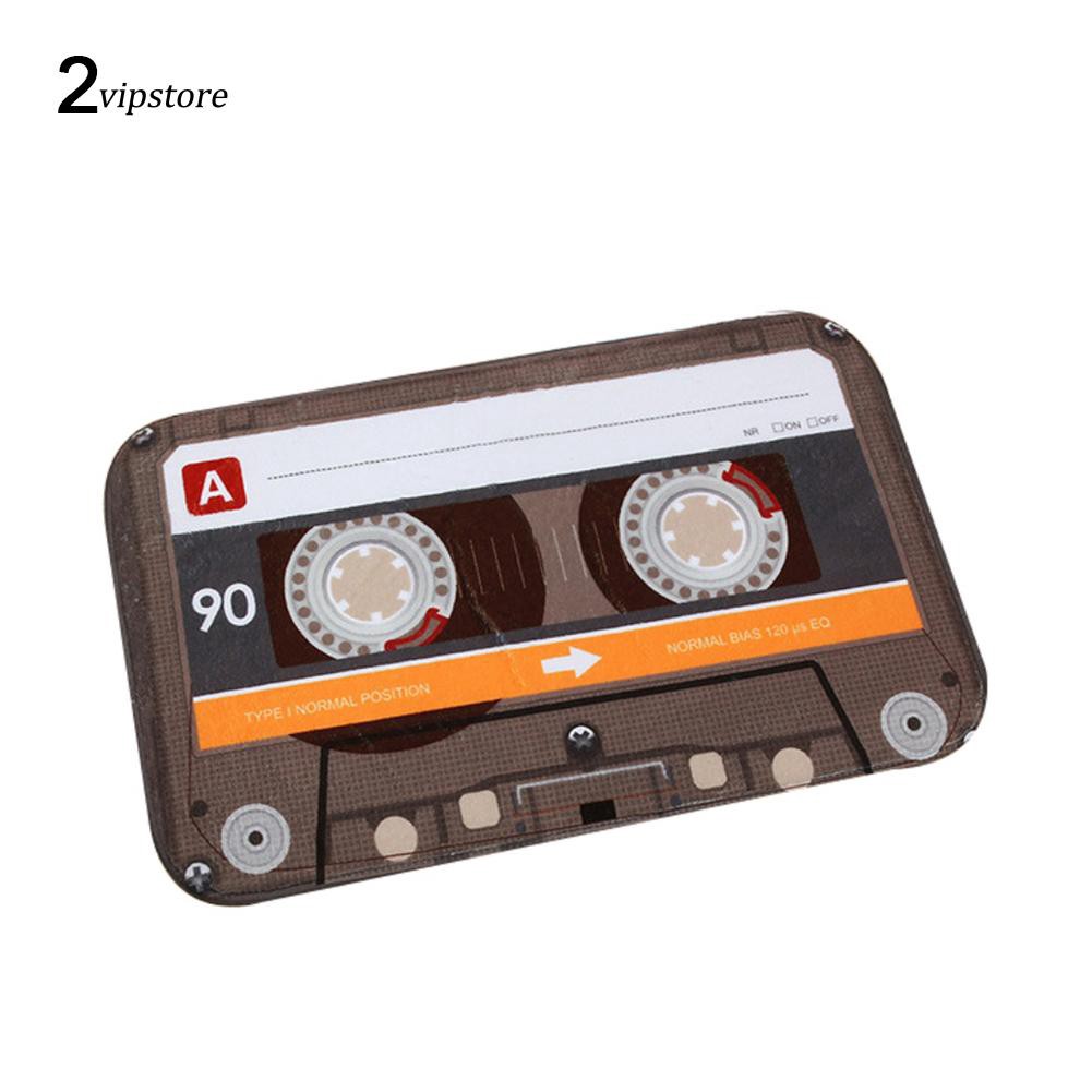 Thảm chùi chân hình băng cassette cổ điển 40x60cm dùng để trang trí nội thất