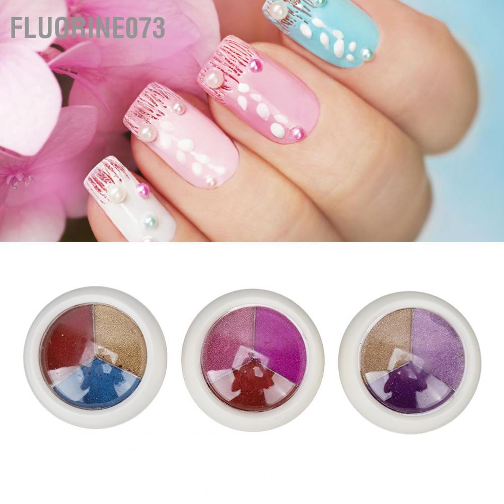 Fluorine073 Mirror Effect Nail Powder Salon Bột nghệ thuật vẽ móng bằng kim loại ba chiều tinh tế với ứng dụng dành cho sĩ