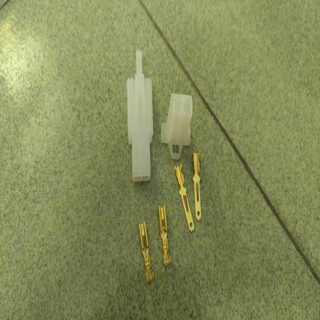 Giắc nối điện xe máy 2P 2.8mm - Bô jack cos nhựa và cos đồng (10 bộ)