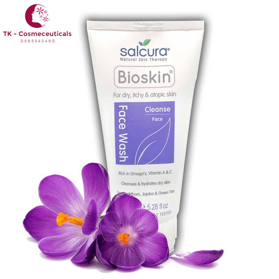 Sữa Rửa Mặt Salcura Bioskin Face Cleanser Chiết Xuất Thiên Nhiên Cho Mọi Loại Da - 150ml