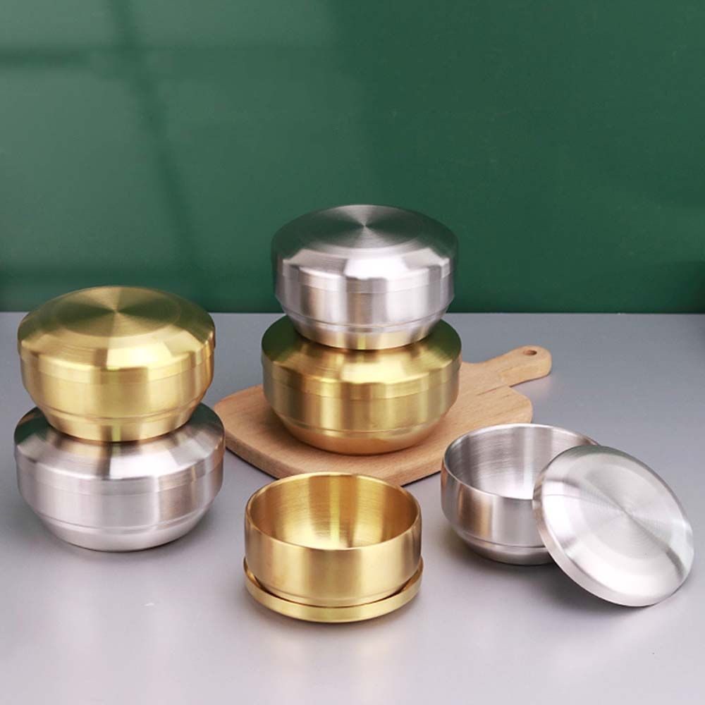 Bát đựng thức ăn có nắp đậy chống bỏng kiểu hàn quốc
