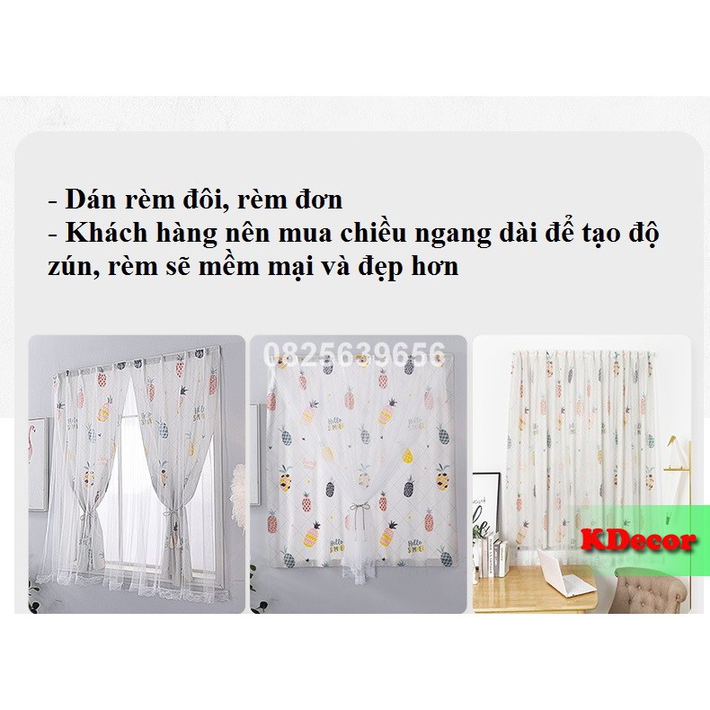 [ĐỦ SIZE] RÈM CỬA DÁN TƯỜNG, rèm dán tường trang trí cửa sổ, phòng khách chống nắng - dễ dàng lắp đặt không khoan đục