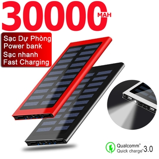 30000mAh sạc dự phòng năng lượng mặt trời pin bên ngoài chiếu sáng LED, di động bộ sạc Power bank
