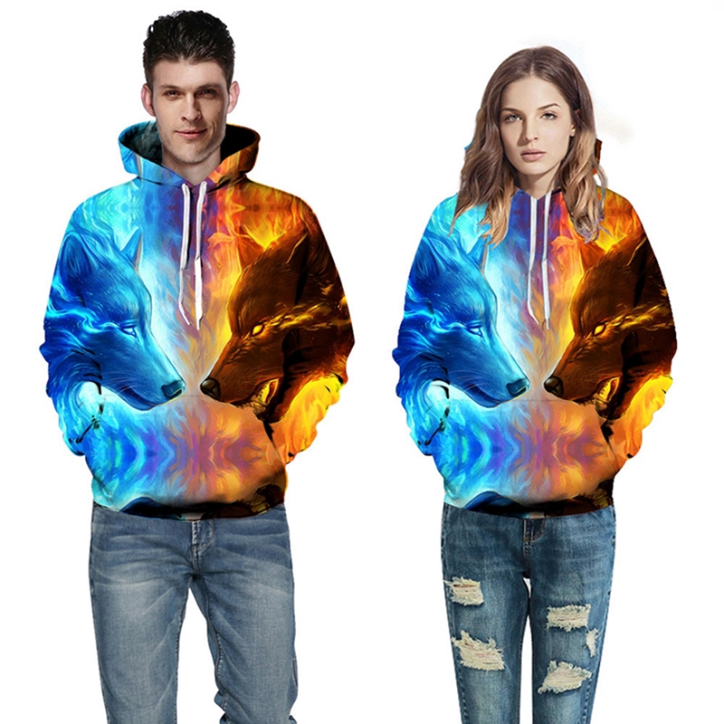 Áo hoodie in hình con sói 3D cho nam và nữ | BigBuy360 - bigbuy360.vn