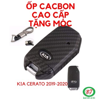 Ốp chìa khoá Kia Cerato 2019, 2020 ❤ Freeship ❤ Vân cacbon cao cấp