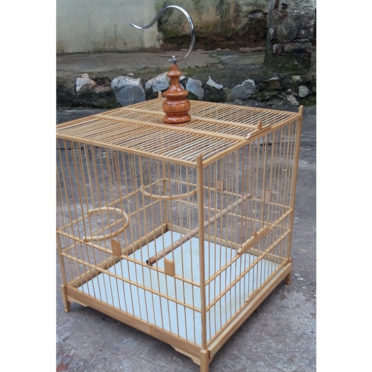 Khung Lồng Chim Halosung Lồng Chào Mào Tự Ráp Mẫu Báng Súng Chất Liệu Trúc, Tre Già Kèm Đủ Phụ Kiện LC94
