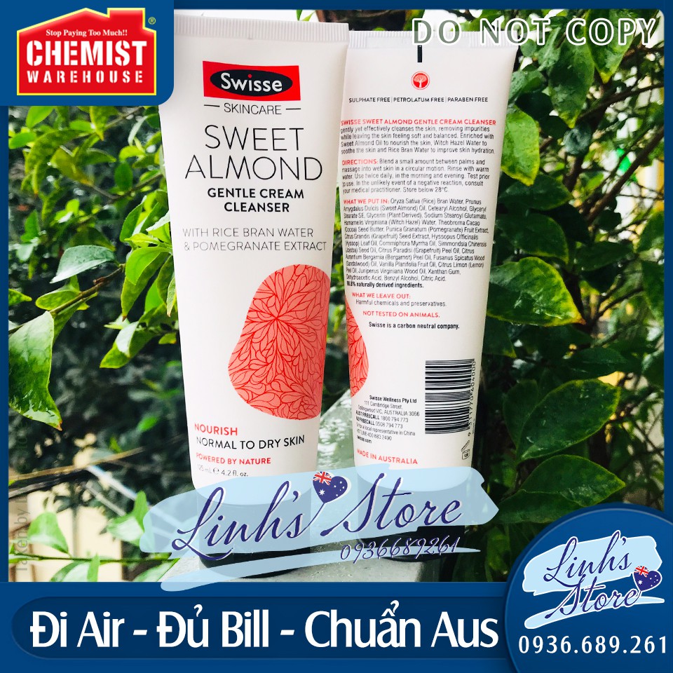 125ml 💦 Sữa rửa mặt Swisse Cleansing Gel 💙 Chemist Warehouse - Úc