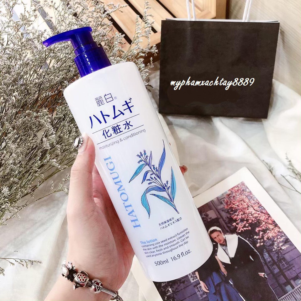 [Hàng Nhật Chuẩn] Nước hoa hồng Toner HATOMUGI Hạt Ý Dĩ Nhật Bản Dưỡng Ẩm Trắng Da 500 ml