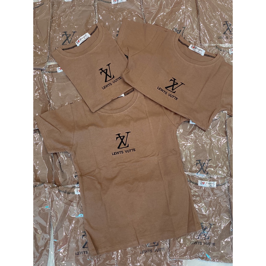 Áo phông nữ cổ tròn thêu form dưới 60kg vải cotton thoáng mát