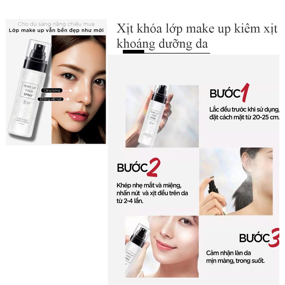 Xịt khóa lớp makeup FIXER SPRAY 💙KÈM QUÀ TẶNG💙 xịt giữ lớp trang điểm lâu trôi kiêm xịt khoáng dưỡng da TAYOKA | BigBuy360 - bigbuy360.vn