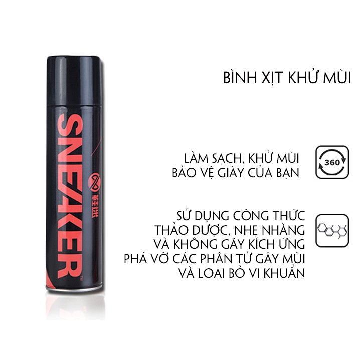 Chai Xịt Khử Mùi Hôi Giày Dép, Chai Xịt Chống Thấm Nước Cho Giày Dép Dạng Bọt 500ml