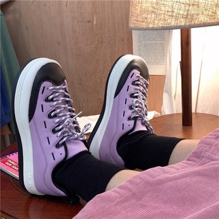 [ORDER] Giày nữ thời trang phối màu tím đen đế trắng ulzzang (ảnh thật )