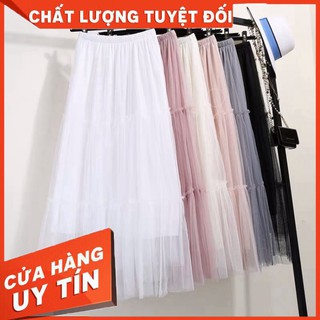Hàng nhập khẩu - chân váy voan 3 tầng dài 80cm - hàng nhập khẩu
