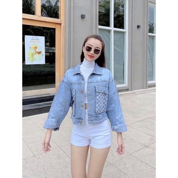 [THỜI TRANG MÙA HÈ] Áo Khoác Nữ Jeans - Áo Khoác Bò Cao Cấp Lửng Croptop  Form Rộng Freesize Mẫu Thiết Kế Mới Đẹp