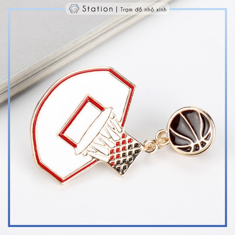 Pin cài áo bóng rổ basketball/ bóng bàn/ cầu lông - GC040